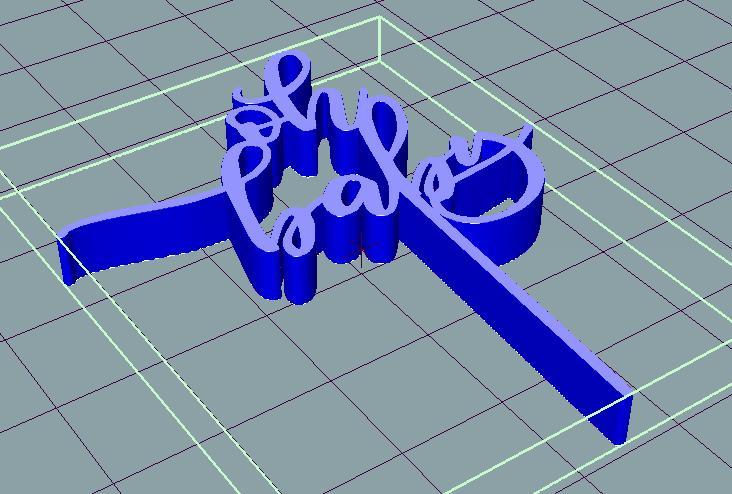 CAKE TOPPER "Oh baby"