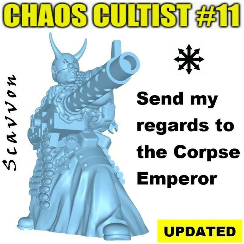 Chaos Cultist #11 Heavy Specialist with BIG Stubber