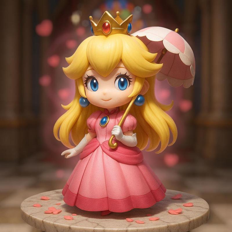 Princess Peach Chibi Diorama