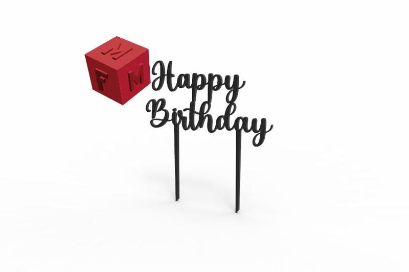 Happy Birthday Cake Topper M5