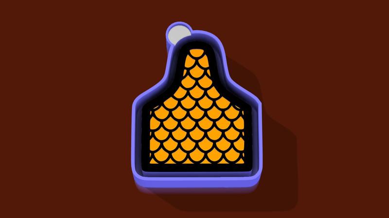 🐮 Cow Ear Tag M2 – Freshie, Keychain & Resin Mold