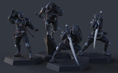 Neo-Tech Cyborgs (4 Monopose)