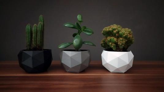 Low poly flower pot