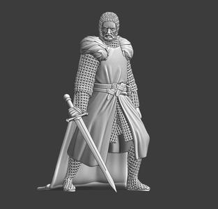 Lord Commander of the Teutonic Order | Winter Uniform | Medieval Wargaming STL 28mm 32mm