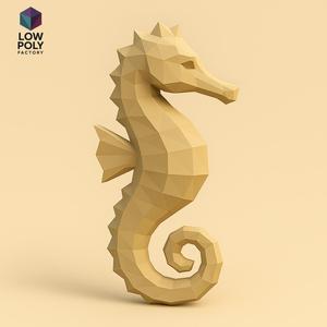 Seahorse - Fascinating little sea creature Low Poly style