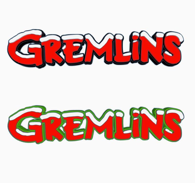 GREMLINS (SNOW VERSION) Logo Display by MANIACMANCAVE3D