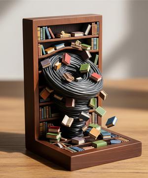 BookCyclone – Whirling Tornado Bookend