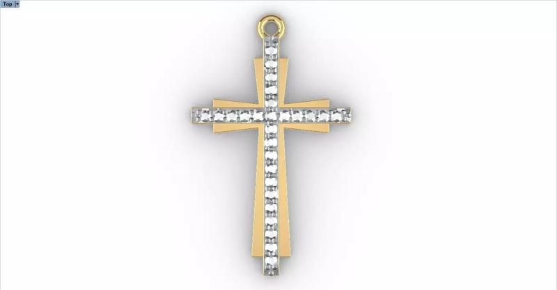 CROSS DIAMOND PENDANT