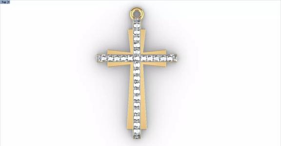 CROSS DIAMOND PENDANT