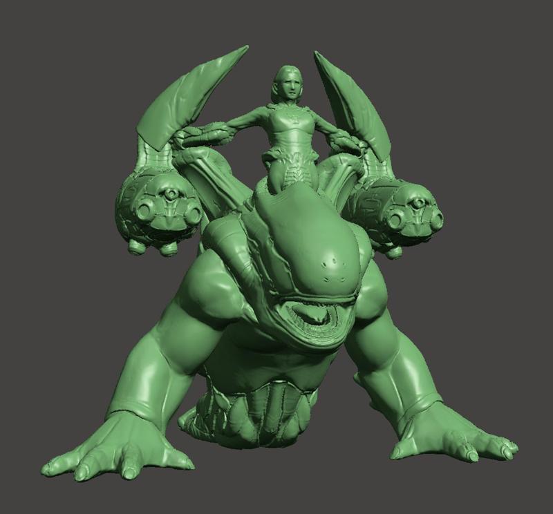 JEN Girlfriend-X PREY 2006... TOMMY HELP ME- Hi-Poly STL for 3D printing