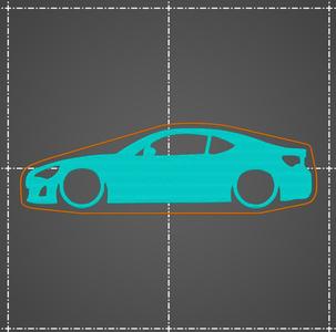 Scion FRS Toyota GT86 Subaru BRZ JDM key silhouette