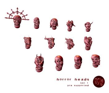 Horror heads - set 1