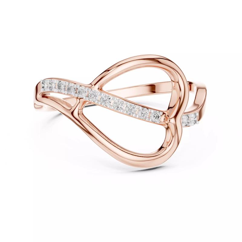 Round Cut Diamond Heart Shape Wedding Ring 3DM STL Video