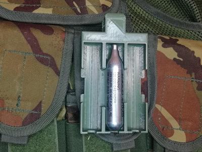 Airsoft 12G CO2 Cartridge Capsule Carry Holder STANAG M4 Mag Pouch Compatible