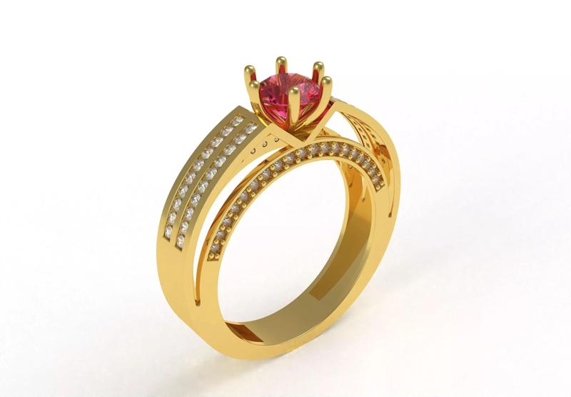 Round Diamond Engagement Ring for Women