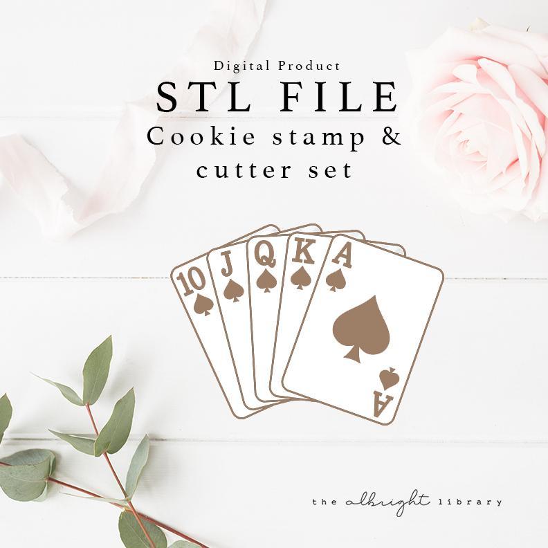 Casino Card Deck Cookie Cutter + Stamp