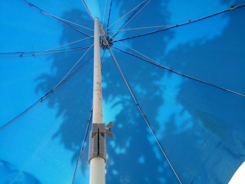 Clamping flange for "KNIRPS" parasol