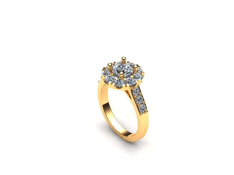 Round Stone Diamond Wedding Ring AI00087R