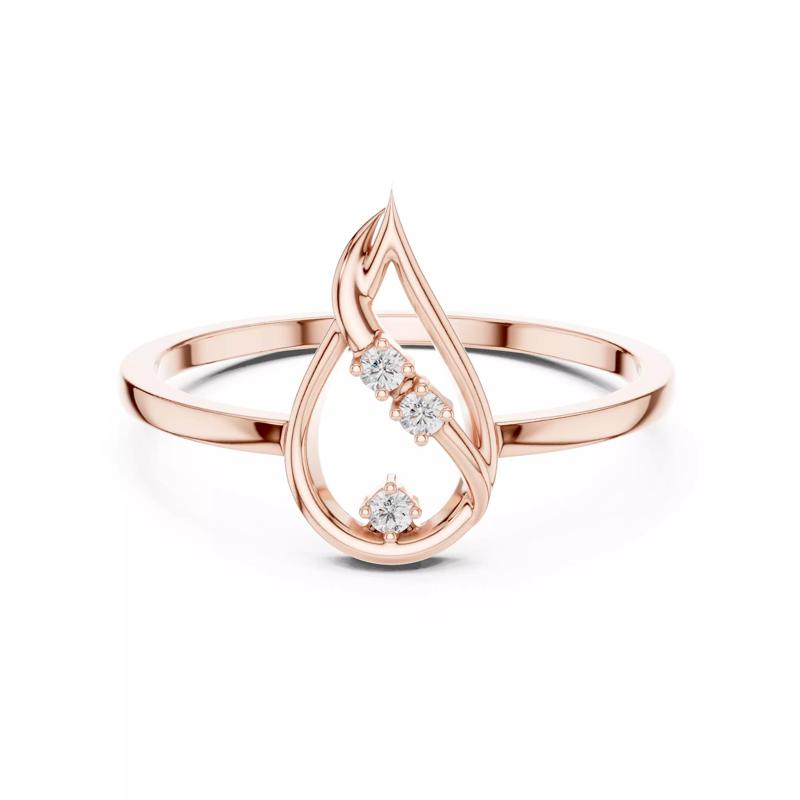 Round Cut Diamond Pear Shape Wedding Ring 3DM STL Video