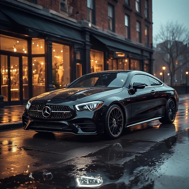 Luxury on Wheels: An Examination of the Deep Black Finish and Striking Features of a Mercedes-Benz