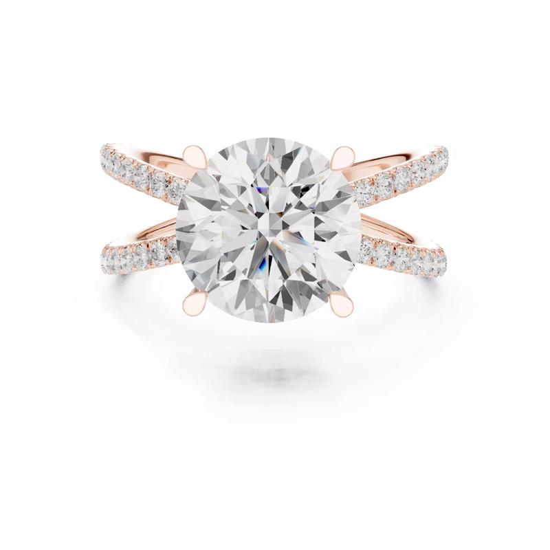 Round Cut Pave Diamond Engagement Wedding Ring 3DM STL Video