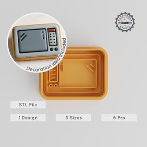 Oven Shape Cutter & Stamp Set, Perfect for Cookies & Fondant, 6-Piece Baking Kitchen Tool, Includes Small, Medium, Large Sizes
