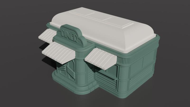 American Diner - Suitable for Marvel Crisis Protocol or other miniature games.