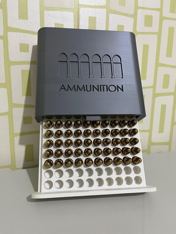 9mm Ammo Box STL File – 3D Printable Ammunition Storage Case for 100 Rounds – Ammo organizer– Stackable Ammo Organizer