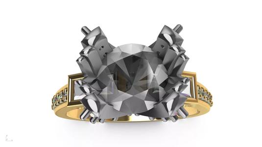 Princess Accent diamonds Ring