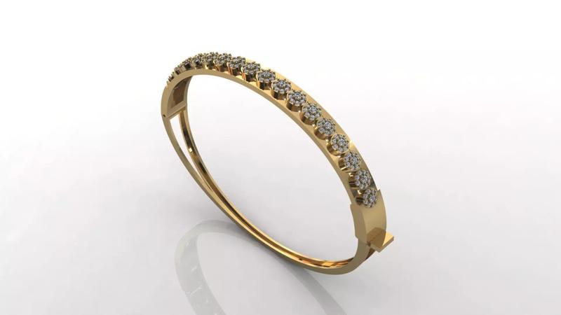 STL 3DM Diamond With Stone Womens Bracelets Women Bracelet