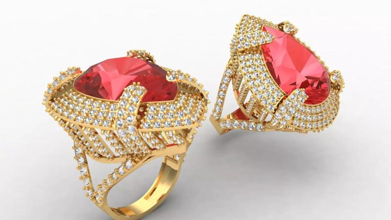 Pear Woman Diamond Ring