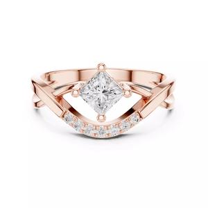 Princess Cut Crossover Engagement Wedding Ring 3DM STL Video