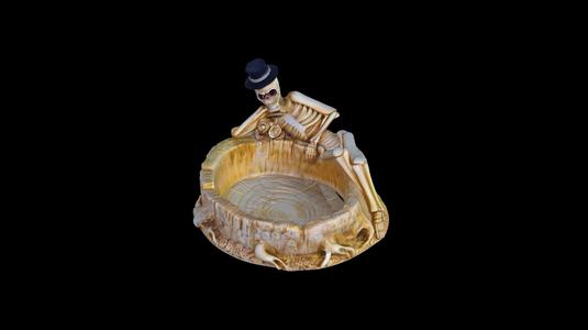 skeleton ashtray