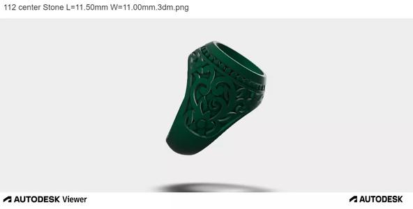 Men Ring with a Round Cut Center Stone