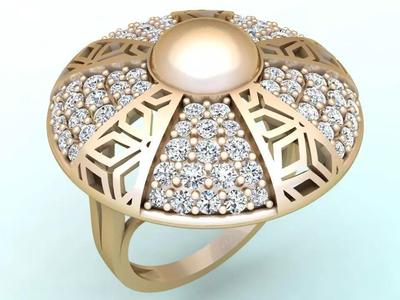 Mesh flower ring - Italian rings - Womens Rings - N6357