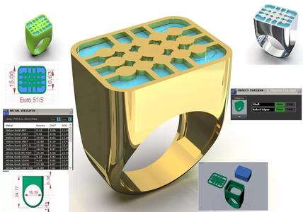 Mens Gold stl obj Ring Model mr0285