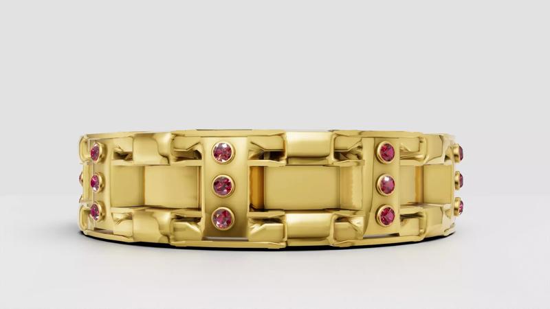 Mens  fashion ring 3D printable model