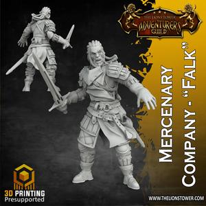 Mercenary Company - Falk (32mm scale, Pre-supported miniature)