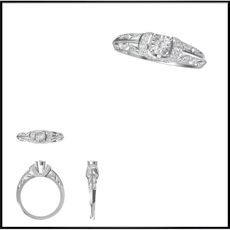 JCD Format Mens bridal set rings metal file for jewelry making