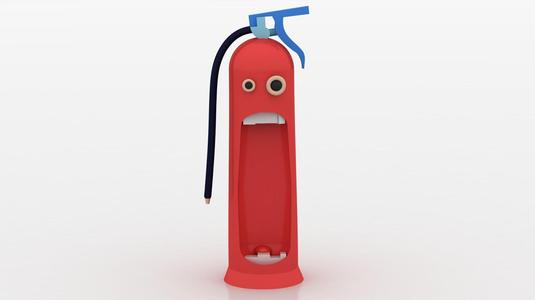 FIRE EXTINGUISHER SHOWK FACE TOY 3D PRINTABLE MODEL