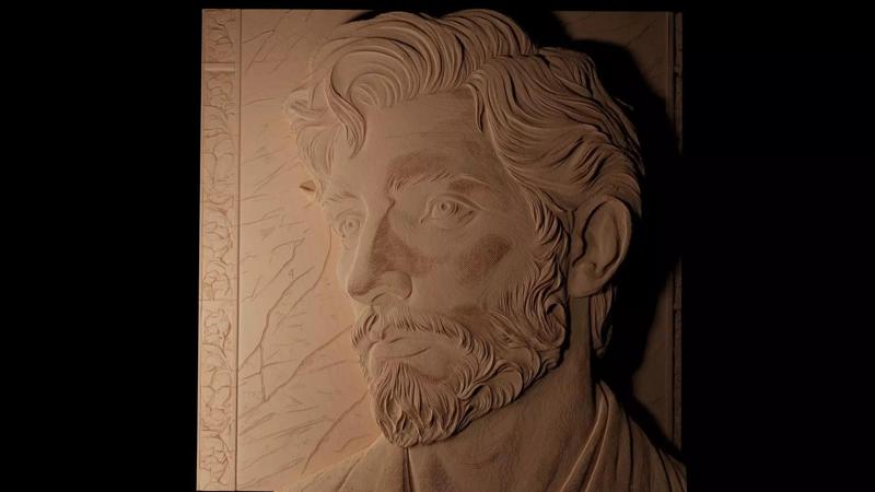 Vincent Van Gogh CNC 3d Print High Relief Sand Casting