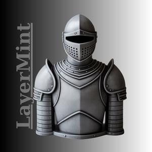 Medieval Knight Armor Bust – Detailed 3D Printable Model (STL) for Historical Display, Cosplay, and Collectible Sculpture
