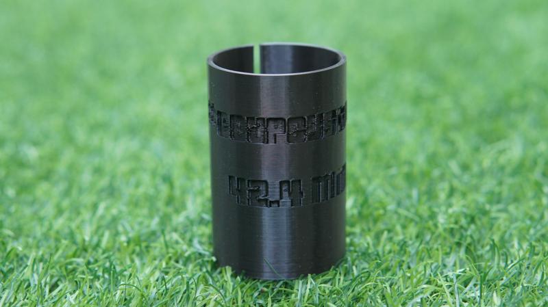 42.4 mm (1.67 in) Pipe cutting template 90 degree angle