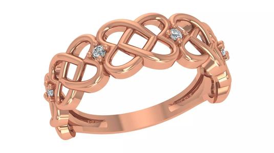 Heart Love Valentine Wire High Jewelry Cocktail Ring 3dm stl
