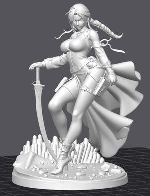 Warrior Woman with Stand
