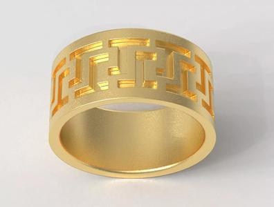 Greek Pattern Ring