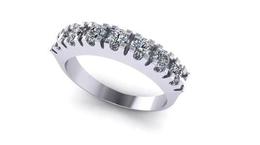 Half Eternity Ring with 3 mm Brilliant-Cut Diamonds