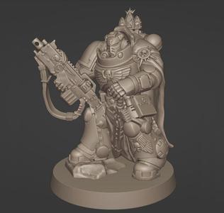 Captain with heavy bolt rifle