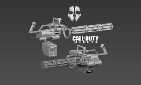 MINI GUN  3d model CALL OF DUTY ghost