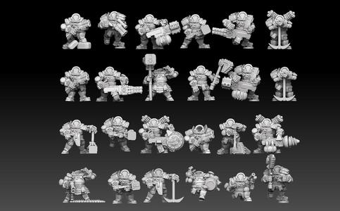 Headless 28mm Space Dwarf Megapack